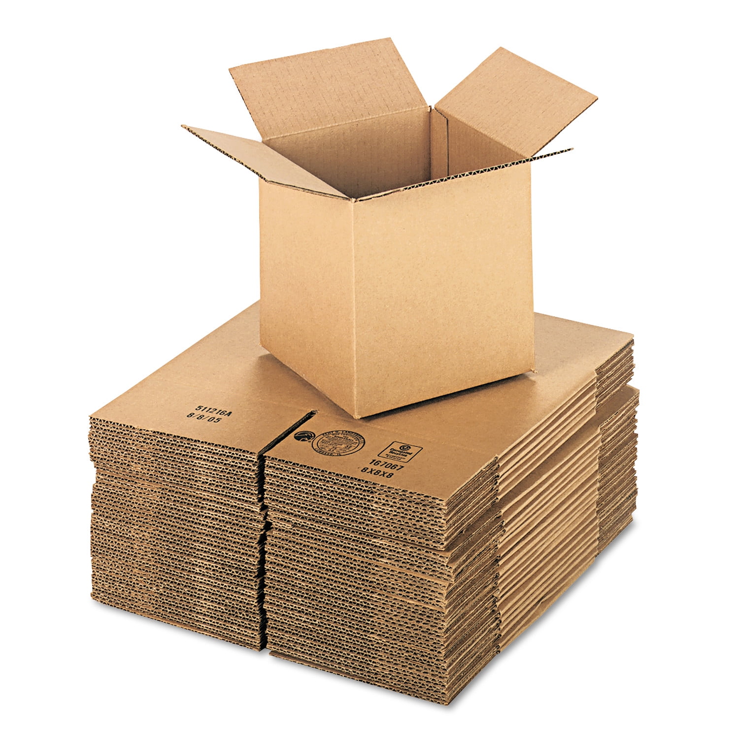 General Supply Brown Corrugated - Cubed Fixed-Depth Shipping Boxes, 8l x 8w x 8h, 25/Bundle -UFS888