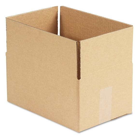 General Supply Brown Corrugated - Fixed-Depth Shipping Boxes, 12l x 8w x 6h, 25/Bundle -UFS1286