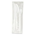 thumbnail image 1 of General Supply GEN9KITMW Wrapped Cutlery Kit, Fork/teaspoon/napkin, 5 3/4", White, 250/carton, 1 of 1