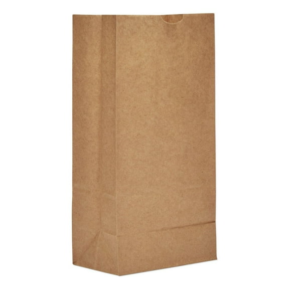 General Supply GK8500 #8 Paper Grocery Bag, 35lb Kraft, Standard 6 1/8 X 4 1/6 X 12 7/16, 500 Bags