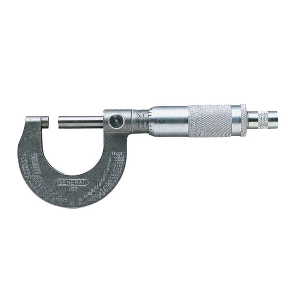General Tools 102 0-Inch to 1-Inch .001-Inch Graduation Micrometer