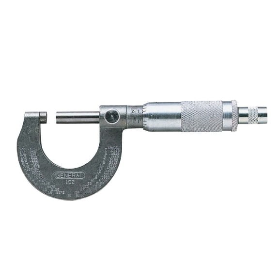 General Tools 102 0-Inch to 1-Inch .001-Inch Graduation Micrometer