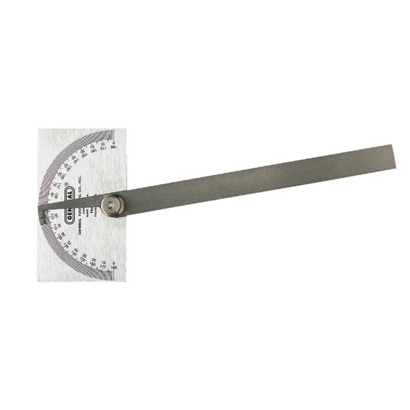 General Tools 17 Adjustable Square Head Protractor, 6", Steel