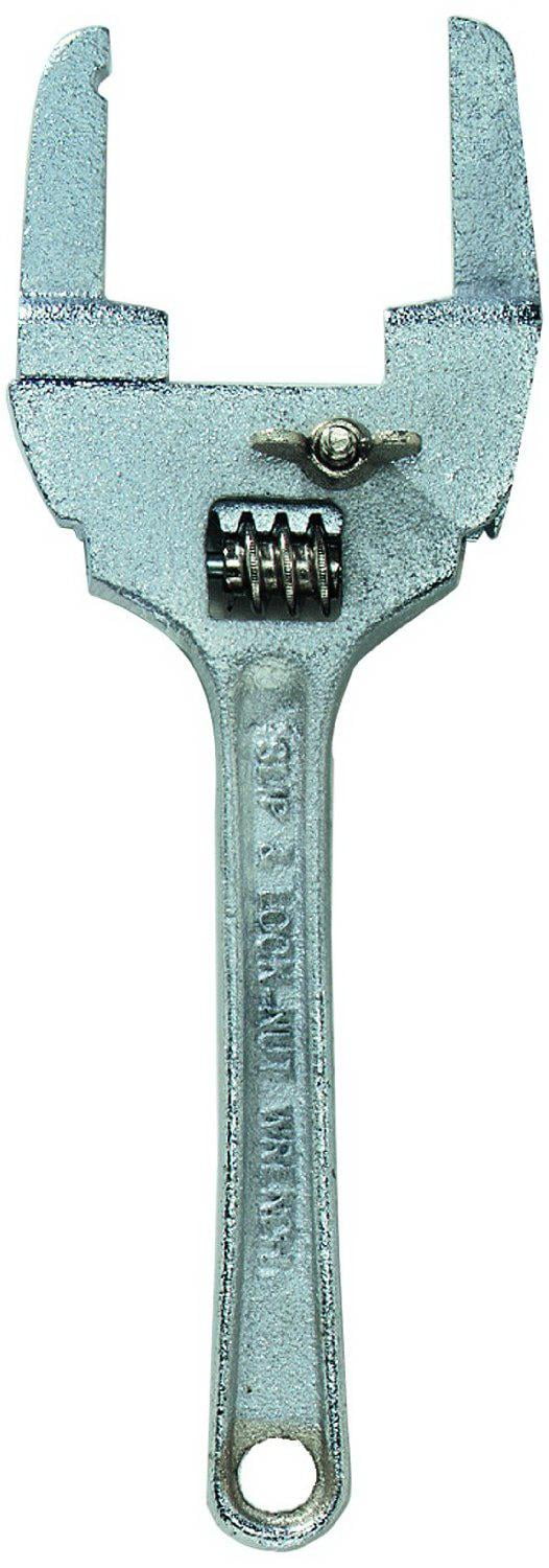 General Tools 190 Adjustable Sink Wrench, 10-1/4 in OAL, Zinc Plated