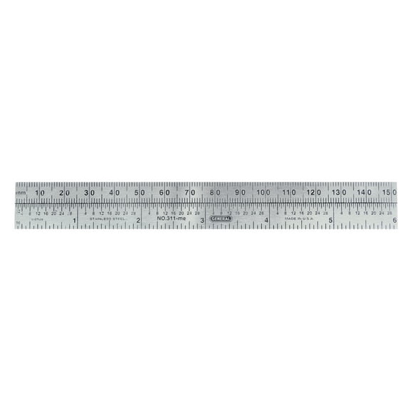 General Tools 21455 6 in. 0.75 Metric pLUS English Pocket Ruler