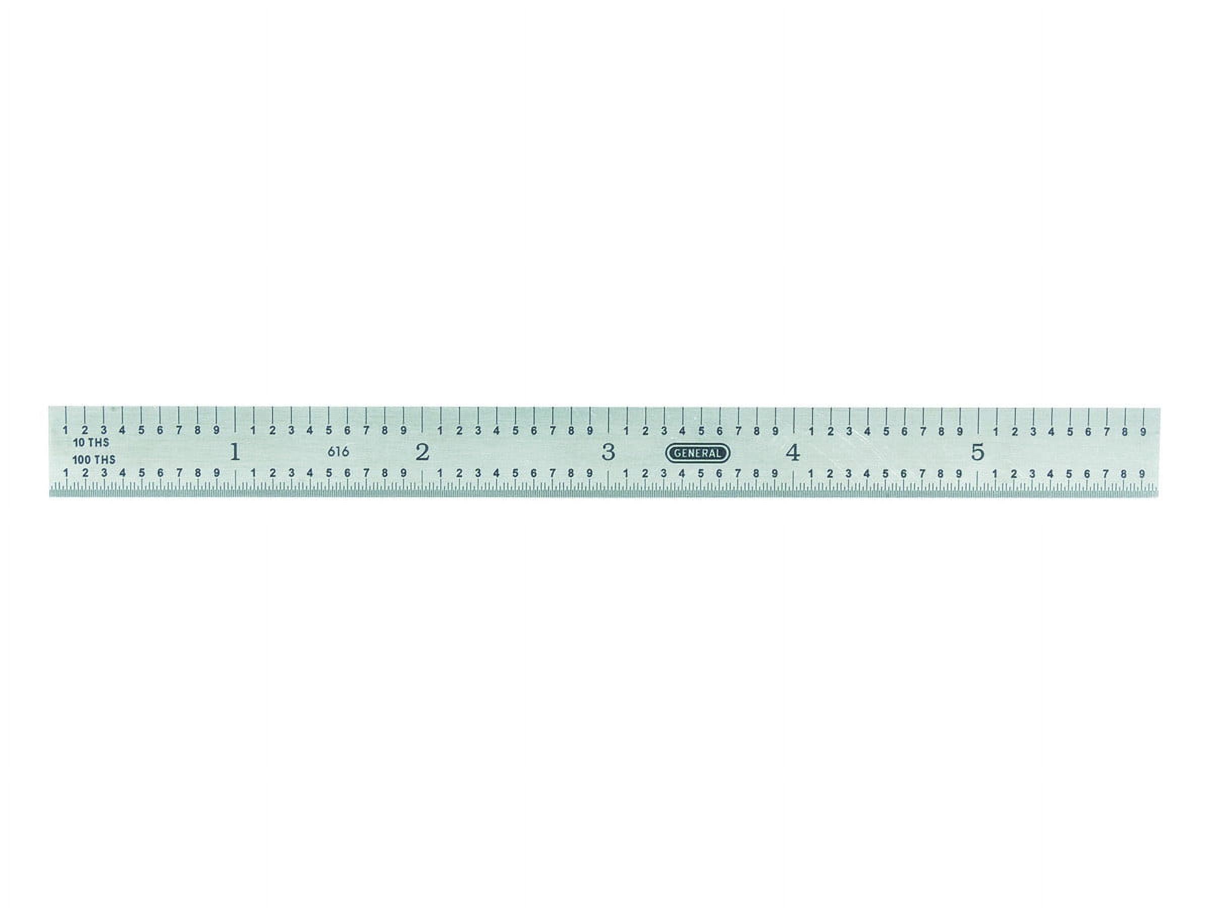 Pacific Arc, Stainless Steel Ruler with Inch/Metric Conversion Table