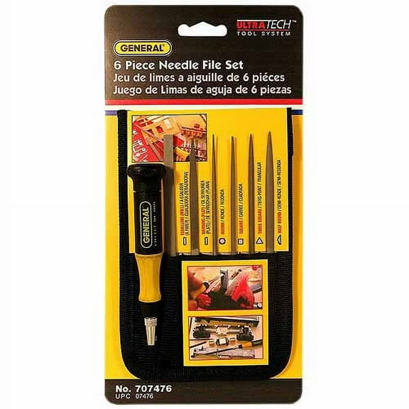 General Tools 707476 6-Piece Swiss Pattern Needle File Set