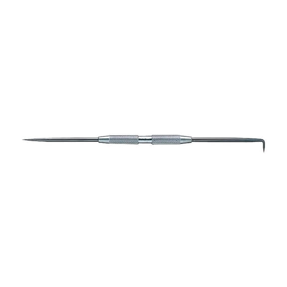 Fixed Two Point Scriber, 8-7/16 in, Hardened Steel, Straight Point; 90 Point