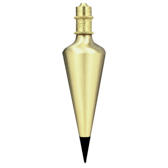 General Tools 800-12 Brass Plumb Bob, 5" x 1-3/8"