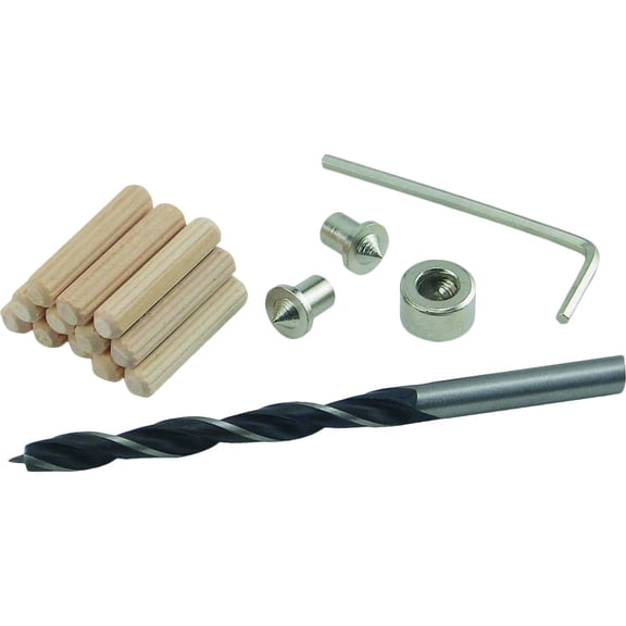 General Tools Dowel Accessory Kit - 3/8 In. Dowel Pins, Drill Bit, Center Points - 40 Pc.