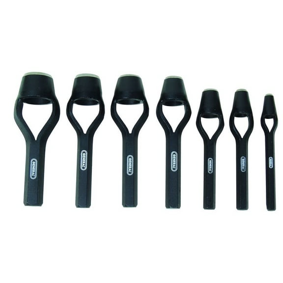 General Tools Arch Punch Sets, Round, English, Plastic Roll Pouch