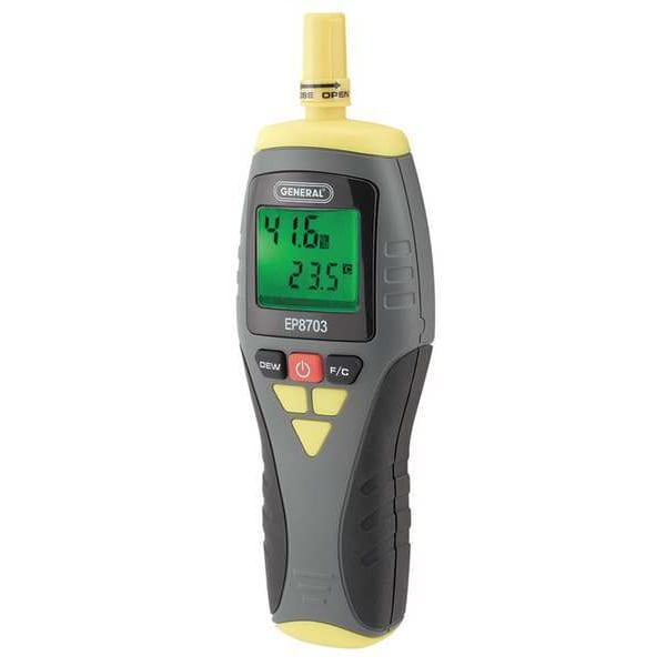 General Tools EP8703 Field Calibratable Digital Thermo-Hygrometer with Dew Point