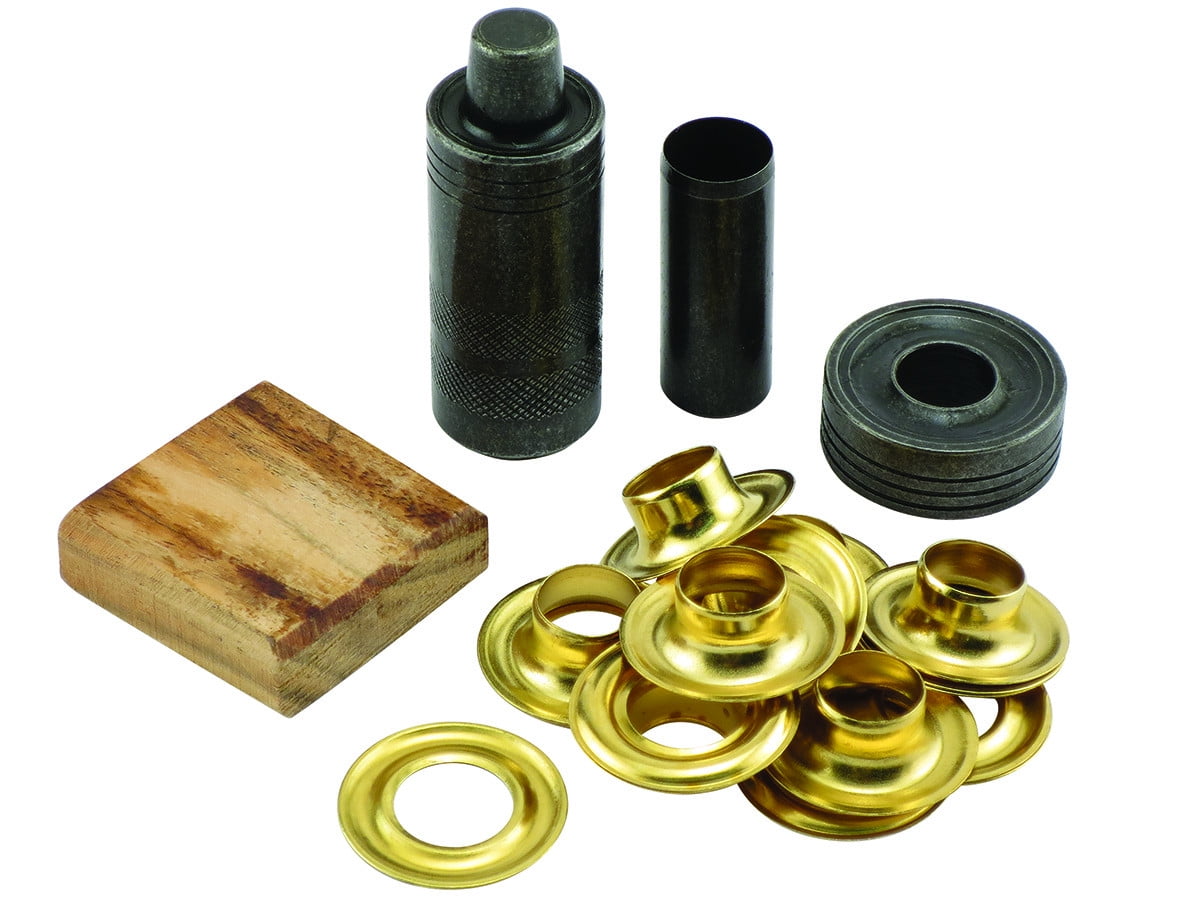 General Tools Grommet Kit with 12 Solid Brass Grommets, 1/2-Inch