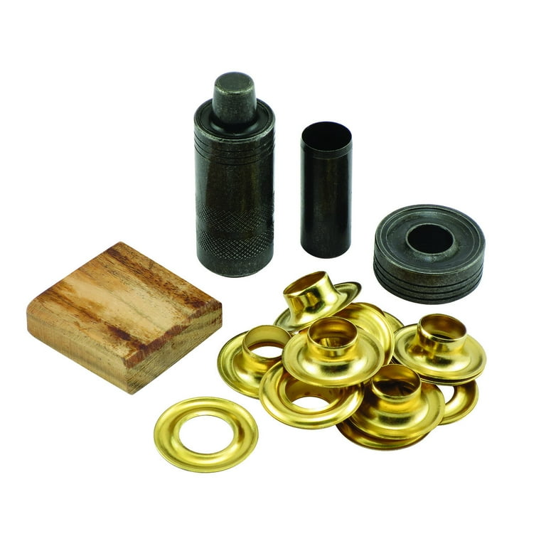 1/2 13 mm Grommet Tool Kit - 12 Solid Brass Grommets for Tarps