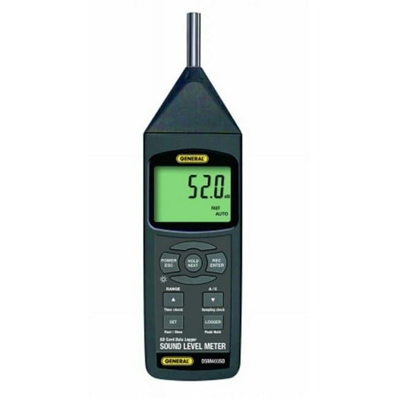 General Tools & Instruments DSM403SD Class 1 Sound Level Meter With Excel-Formatted Data Logging Sd Card
