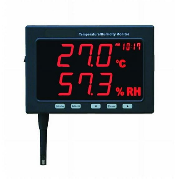 General Tools & Instruments Data Logging Temperature-Humidity Monitor With Jumbo Display
