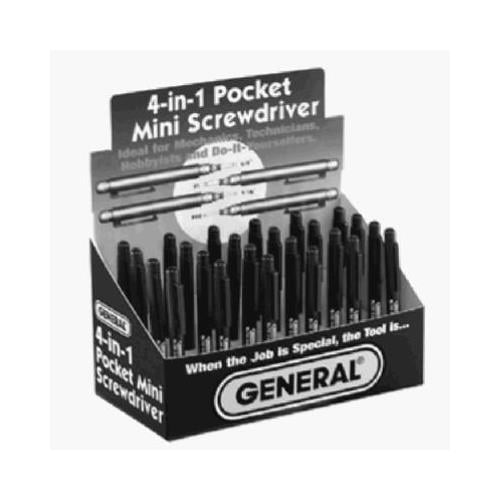 744DB 4-In-1 Pocket Screwdriver, Pen Size - Quantity 24