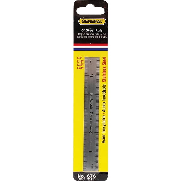 General Tools Rigid Straight Edge Ruler - Pack of 8