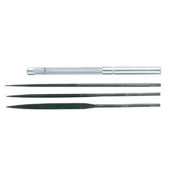 General Tools S477 4-pc Swiss Pattern Needle File Set