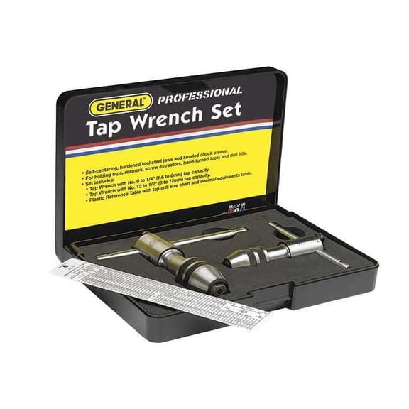 General Tools Tap Wrench,#0 to 1/4", #12 to 1/2" 165