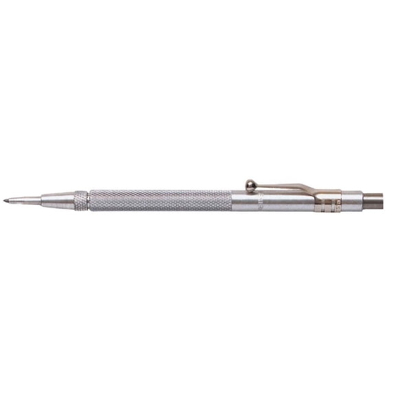 General Tools Tungsten-Carbide Tip Scriber, Straight, 6", Black Ink