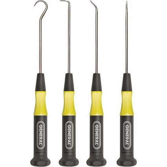 General Tools Probe Set,1 Straight,1 Hook,2 Bent,4 Pc 60004