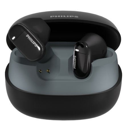 General True Wireless Earbuds with LED Power Display - Stereo In-Ear Headphones, Microphone for Calls, Large Capacity Charging Case, Extended Design for All Smartphones, TAT2169