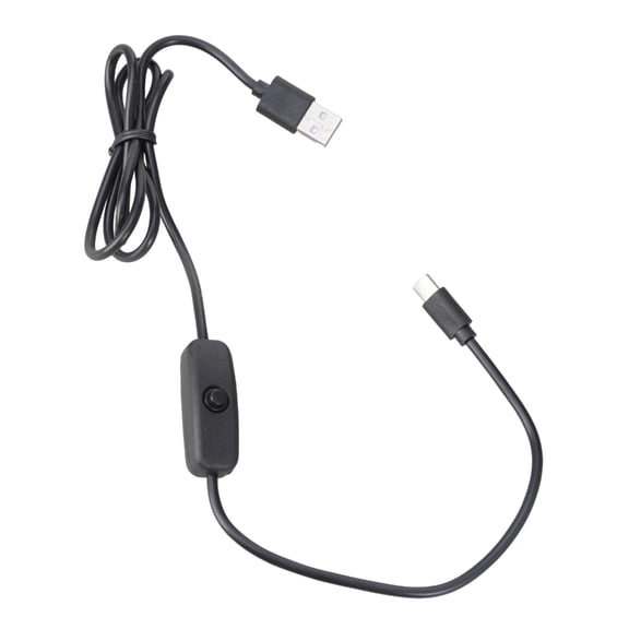 General USB C Power Cable With Switches Control 5V 3A Fast Charges Supply & Metal for Raspberry 4B Model
