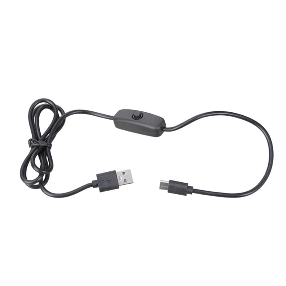 General USB C Power Cable With Switches Control 5V 3A Fast Charges Supply Plastic & Metal for Raspberry 4B Model