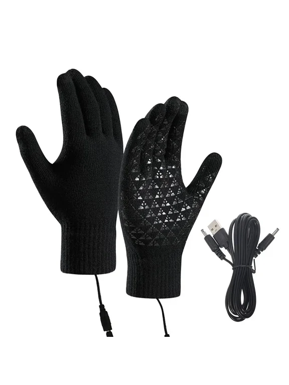 USB Heated Gloves for Men Women, Arthritis Hands Warm Waterproof Thick Gloves for Outdoor Working Cycling Skiing Hunting DrivingAnd Running