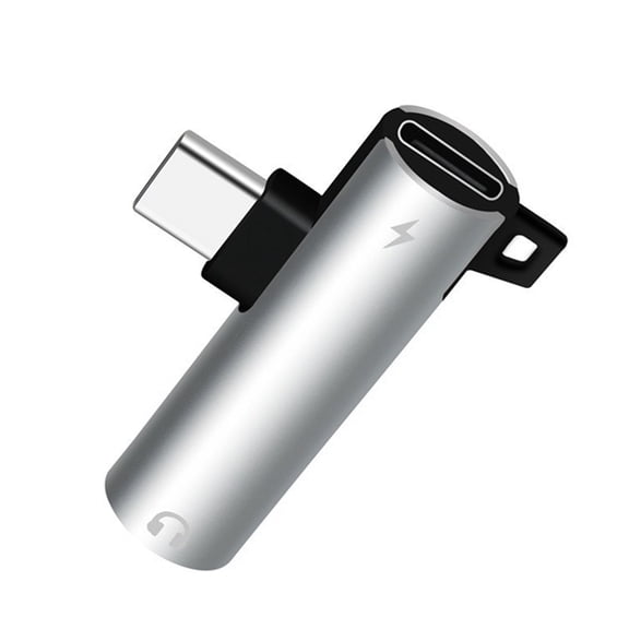 General USB Type C Digital Sound Adapter with 2 Port Functionality Integrated Chip Aluminum for Phone Tablet