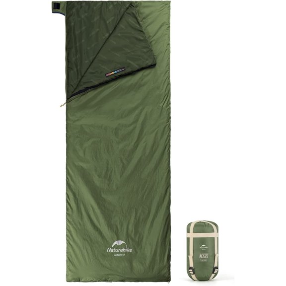 General Ultralight Sleeping Bag - Envelope Lightweight Portable, Waterproof, Comfort with Compression Sack - Great for 3 Season Traveling, Camping, Hiking