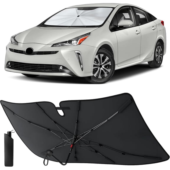 General Umbrella Foldable Windshield Sun Shade Fit for 2016-2020 2021 2022 Toyota Prius Hatchback Sunshade, Front Car Window Shades Sun Visor, UV Protection, Heat Blocker, Car Accessories