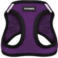 thumbnail image 1 of General Voyager Step-in Air Harness - All Weather Mesh, Reflective, No Pull Harness for Dogs, Cats - Secure with Hook & Loop Fastener, Buckle, Double D-Rings - Purple/Black Trim, M, 1 of 20