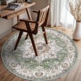 thumbnail image 1 of General Washable 4round Area Rugs - Boho Rugs for Living Room Stain Resistant Carpet Vintage Tribal Rugs for Bedroom Kitchen Bathroom with Non Slip Backing Home Decor Floor Decoration Mat 4ft Sage, 1 of 16