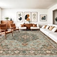 thumbnail image 1 of General Washable Oriental Area Rug - 10x14 Rugs for Living Room Soft Carpet for Bedroom Waterproof Floral Distressed Indoor Stain Resistant Non-Shedding Floor Carpets (Green, 10X14), 1 of 12