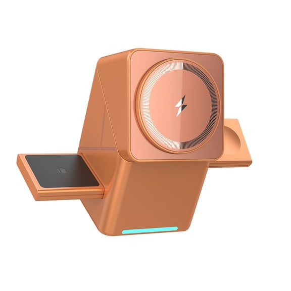 General Wireless Chargers Stand Auto Rotate 15W Fast Charging Office Charging Stand for Multiple Gadgets