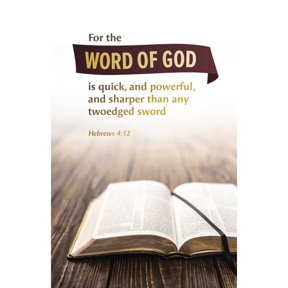 General Worship Bulletin: The Word (Package of 100): Hebrews 4:12 (Kjv), (Paperback)