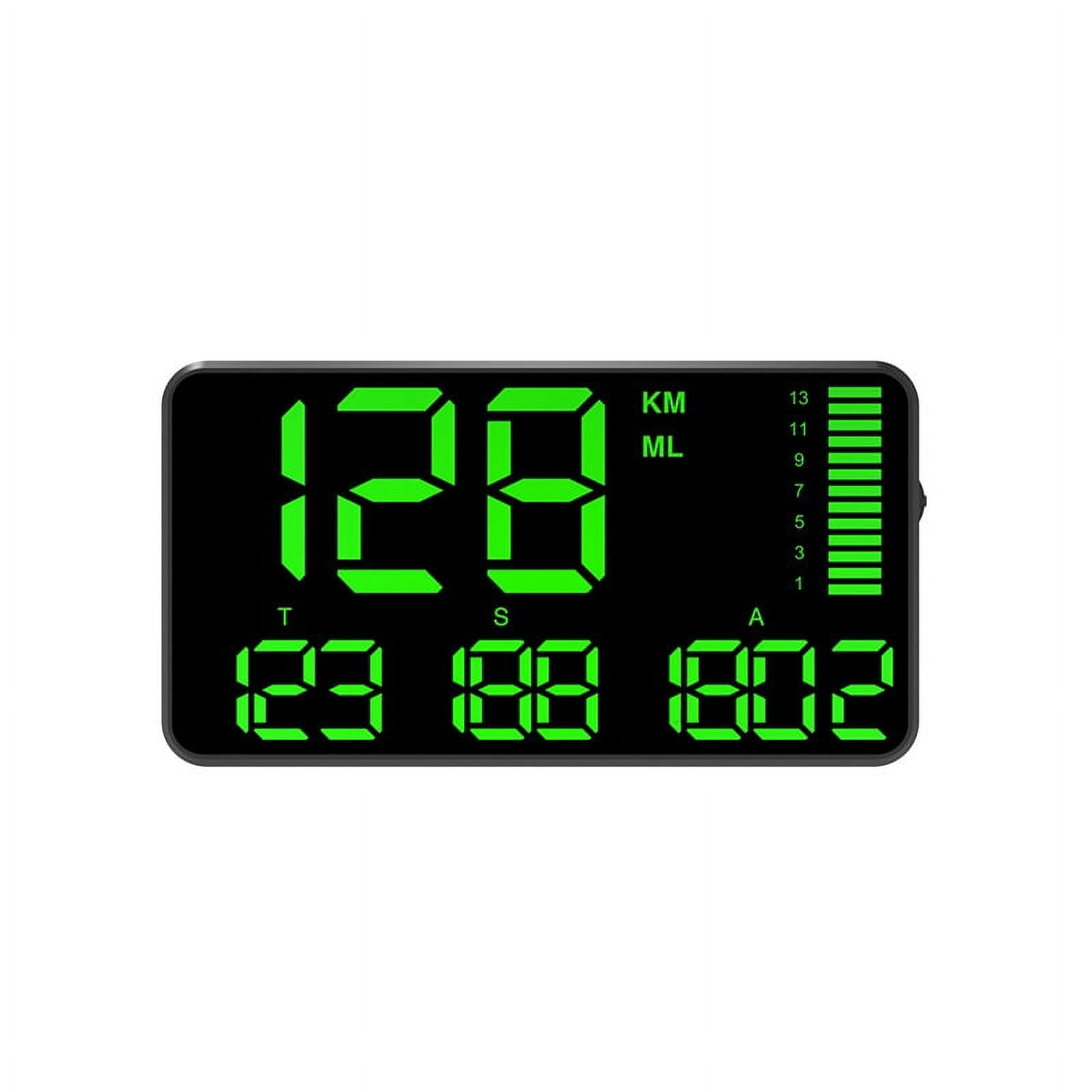 General headup display altitude time mileage statistics display car