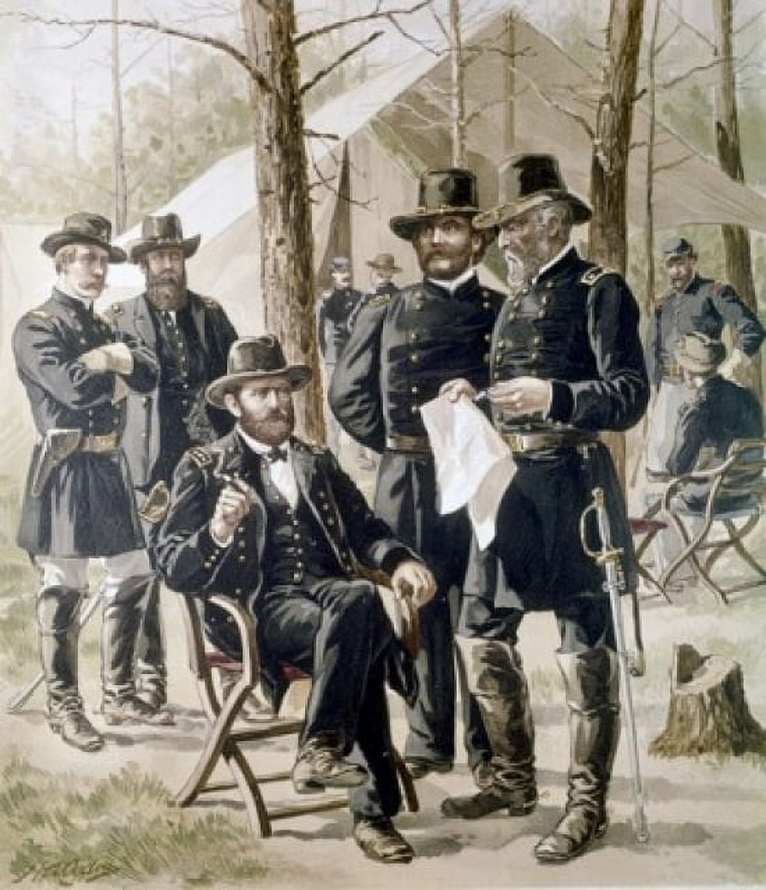 General in Meeting by Henry Alexander Ogden (1856-1936) Canvas Art - Henry Alexander Ogden (24 x 36)