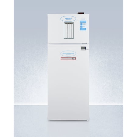 General purpose refrigerator-freezer with digital controls, internal fan, alarm/thermometer, and 2-8C refrigerator section