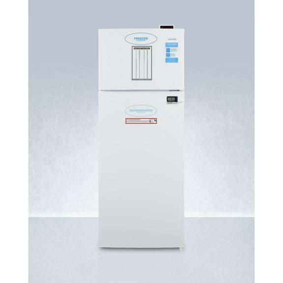 General purpose refrigerator-freezer with digital controls, internal fan, alarm/thermometer, and 2-8C refrigerator section