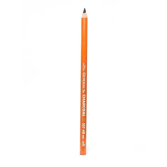 General's 557 Series Charcoal Pencils 6B each [Pack of 12] 33614-PK12