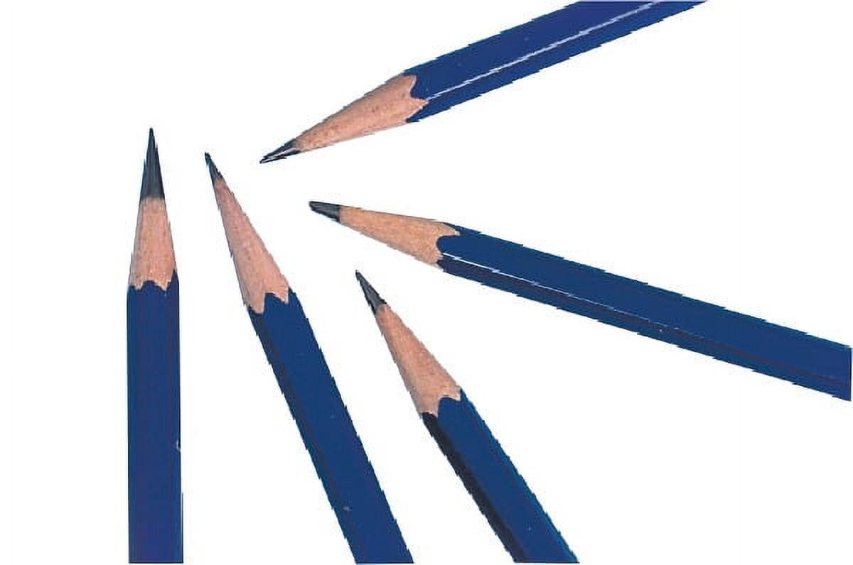 General's Hexagonal Non-Toxic Drawing Pencil, 2B Thin Tip, Black, Pack of 12