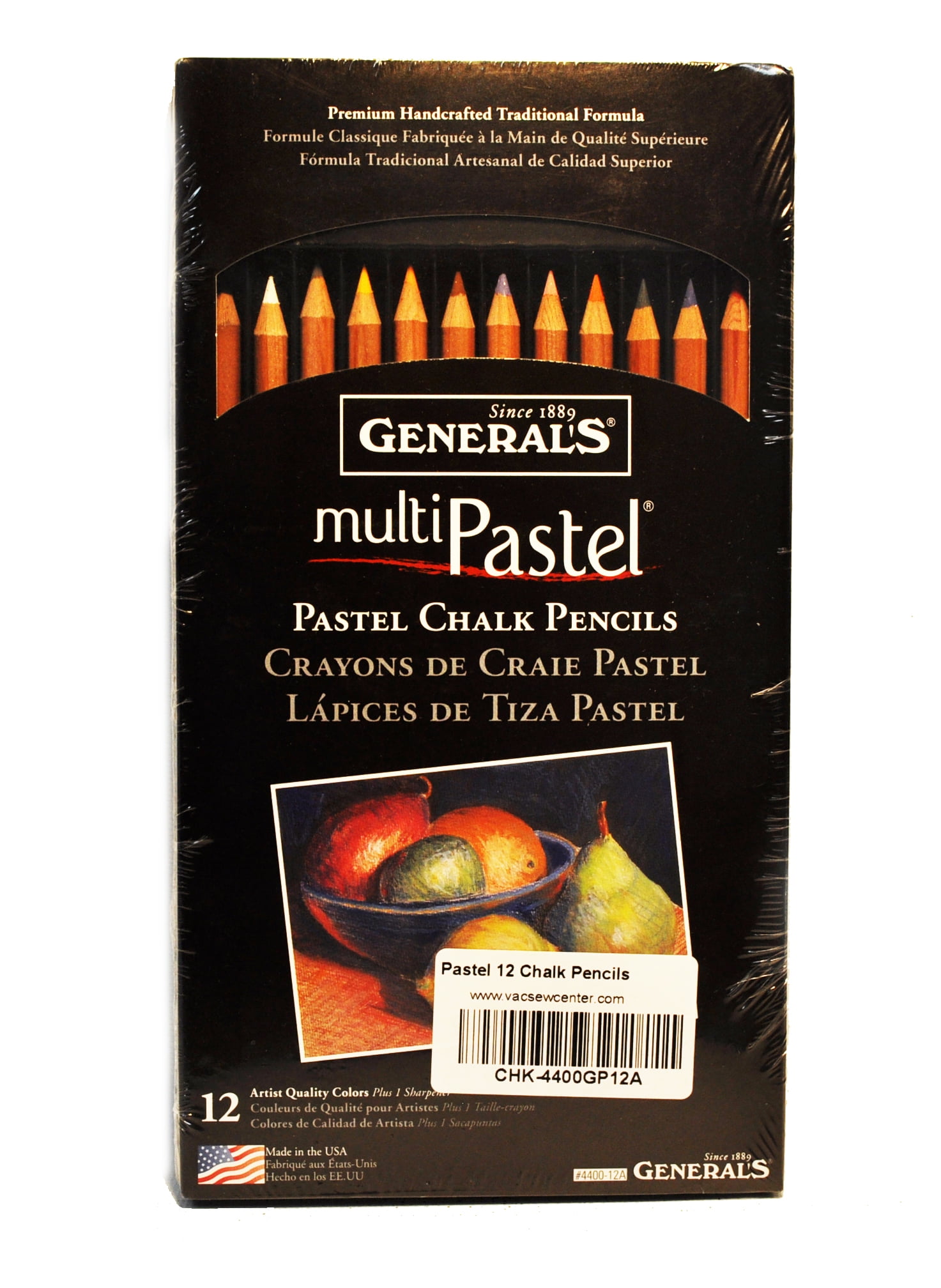 General's Multi Pastel 12 Chalk Pencils