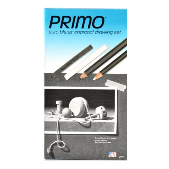 Generals Primo Euro-blend Black Charcoal Pencil Drawing Set
