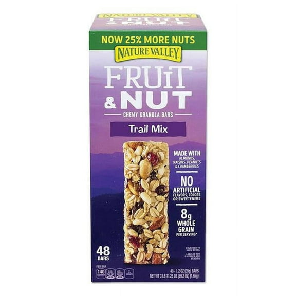 Generalmil Granola Bars, Chewy Fruit & Nut Trail Mix - 48 Count