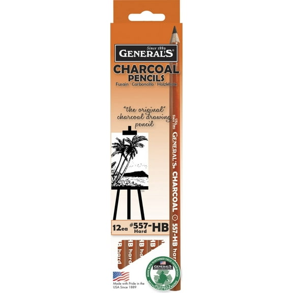 General's Charcoal Pencils HB 12-Count Package
