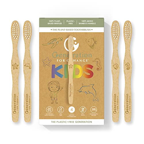 Generation For Change The Plant Based Kids Toothbrush 4 Pack Soft