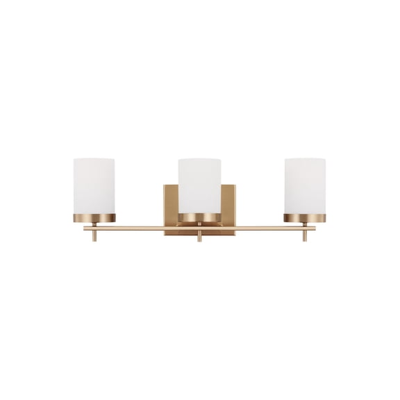 Open Box Generation Lighting 4490303En3 Zire 3 Light 24" Wide Led Bathroom Vanity Light - Brass